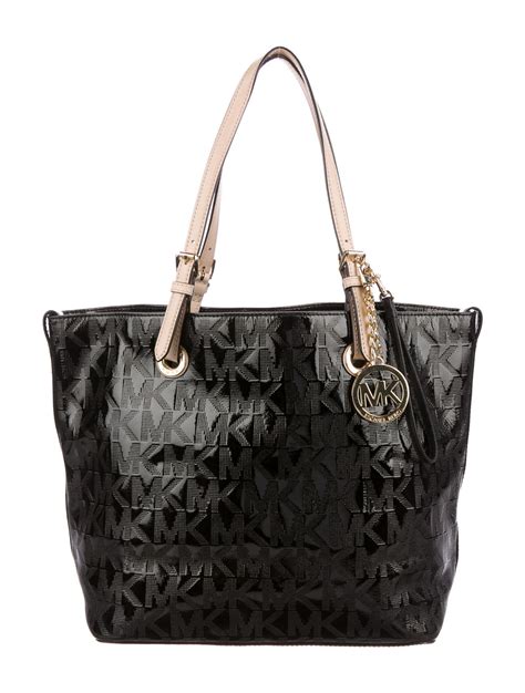 patent leather michael kors purse|Michael Kors leather tote.